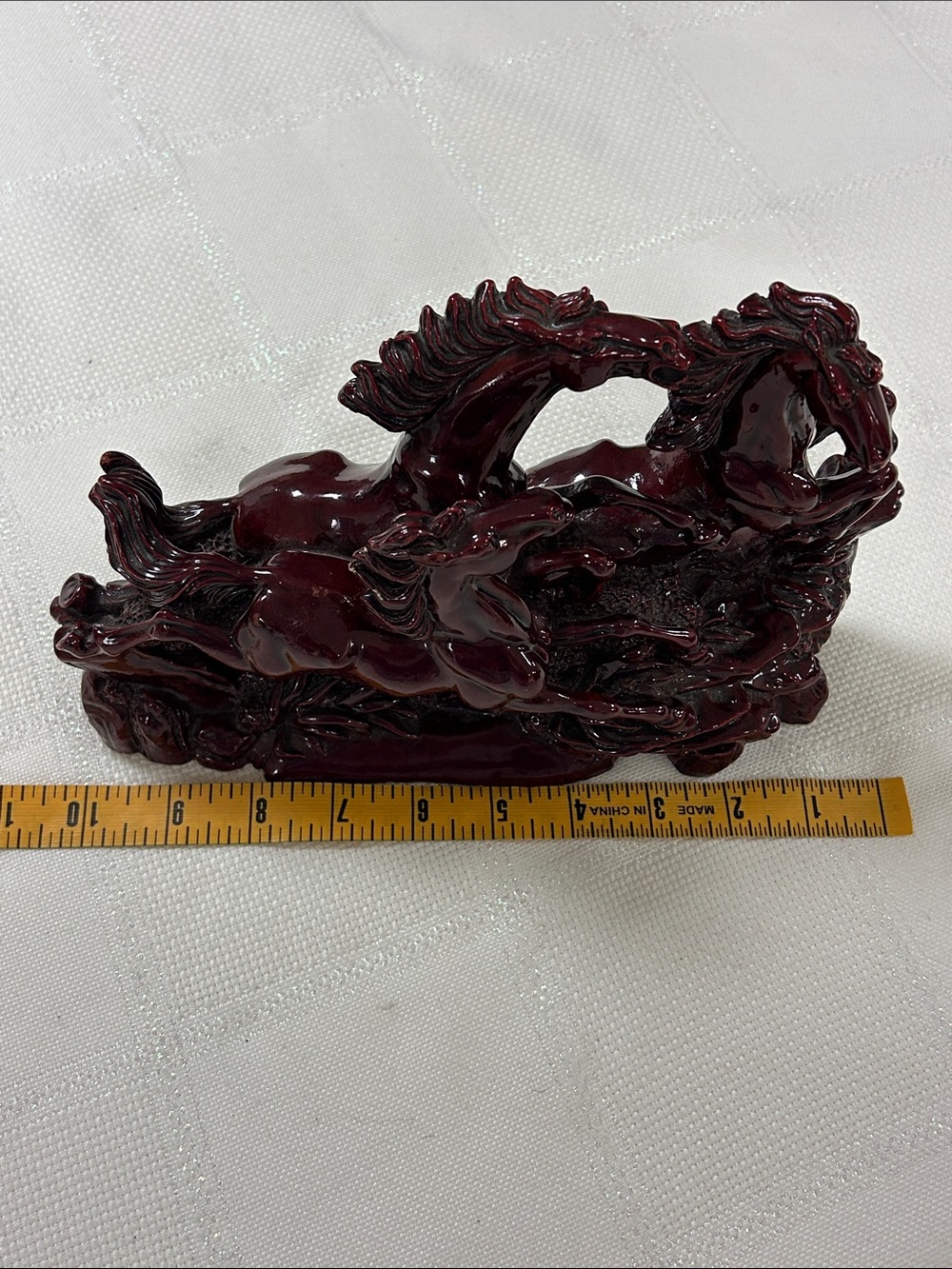 Decorative Galloping Horse Accent - Deep Burgundy image 5